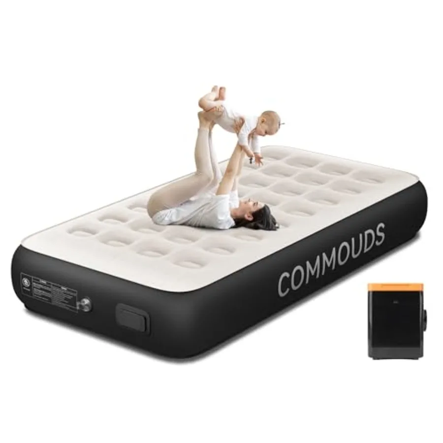 Twin Air Mattress with Built-in Battery Powered Removable Pump 13" High Inflatable Mattress Portable Blow up Mattress Air Bed f
Twin Air Mattress with Built-in Battery Powered Removable Pump 13" High Inflatable Mattress Portable Blow up Mattress Air Bed f