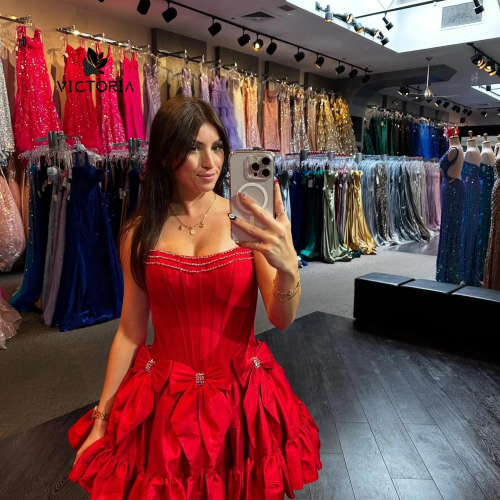 Red Bow Reain Homecoming Dress Prom Dress Birthday Outfits Puff MiniCocktail Dress Mezuniyet Balo Elbiseleri Customized
Red Bow Reain Homecoming Dress Prom Dress Birthday Outfits Puff MiniCocktail Dress Mezuniyet Balo Elbiseleri Customized