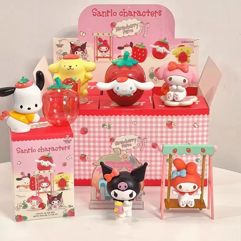 Аутентичные Miniso Sanrio Strawberry Manor слепая коробка модные игрушечные украшения Куроми милая фигурка подарок для девочки загадочная коробка 
Аутентичные Miniso Sanrio Strawberry Manor слепая коробка модные игрушечные украшения Куроми милая фигурка подарок для девочки загадочная коробка