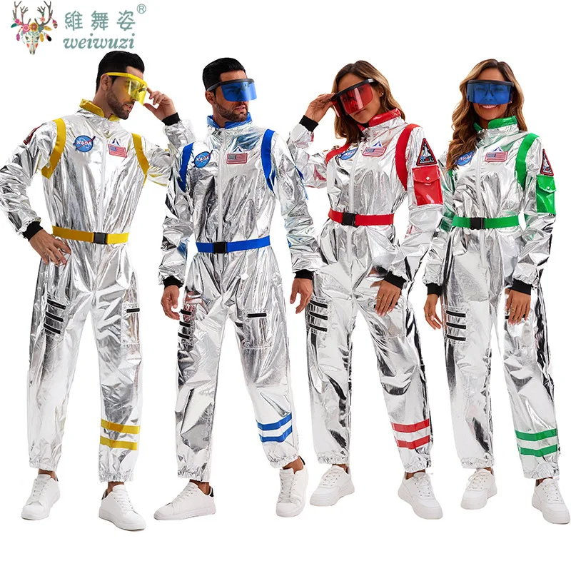 Halloween Jumpsuit Spaceman Outfits Adult Silver Astronaut Costume Men Women Spaceman Couples Suit Cosplay Fancy Party Dress Up
Halloween Jumpsuit Spaceman Outfits Adult Silver Astronaut Costume Men Women Spaceman Couples Suit Cosplay Fancy Party Dress Up