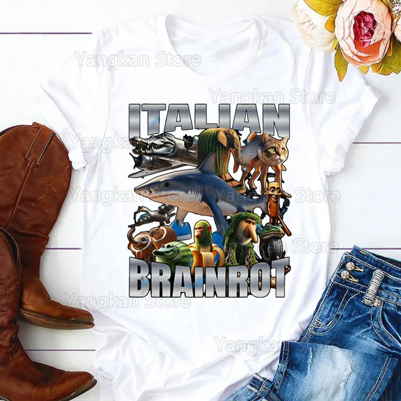 Italian Brainrot Tralalero Tralala T Shirt Women Tops O-neck Tees Tung Tung Tung Sahur Bombardiro Crocodilo Tshirt
Italian Brainrot Tralalero Tralala T Shirt Women Tops O-neck Tees Tung Tung Tung Sahur Bombardiro Crocodilo Tshirt