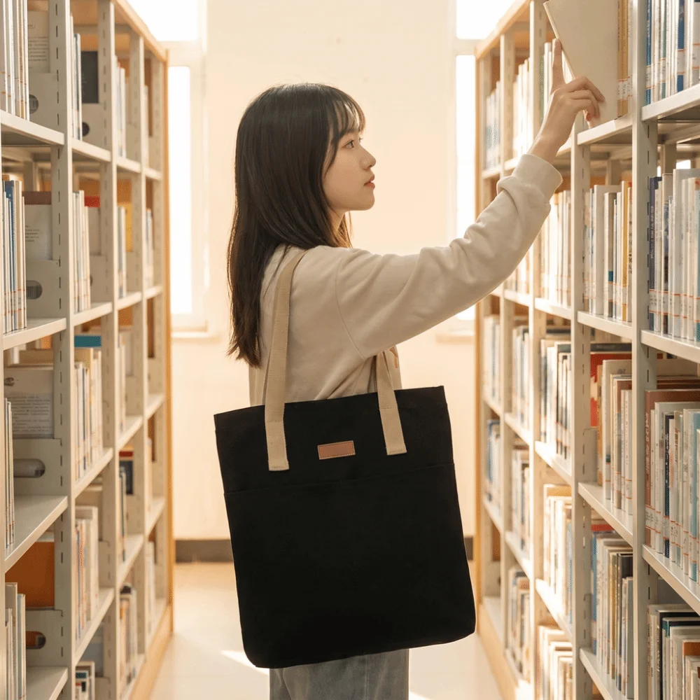 Practical Large Capacity Canvas Handbag Solid Color Fabric Shopping Bag High Quality Lightweight Tote Bag Women
Practical Large Capacity Canvas Handbag Solid Color Fabric Shopping Bag High Quality Lightweight Tote Bag Women