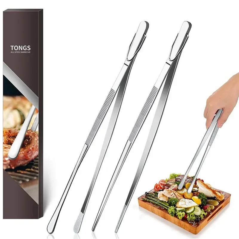 2pcs Tweezer Tongs Fine Tweezer Tongs Extra-Long 304 Stainless Steel Cooking Tweezers for Kitchen Food Cooking Sea Food and BBQ
2pcs Tweezer Tongs Fine Tweezer Tongs Extra-Long 304 Stainless Steel Cooking Tweezers for Kitchen Food Cooking Sea Food and BBQ