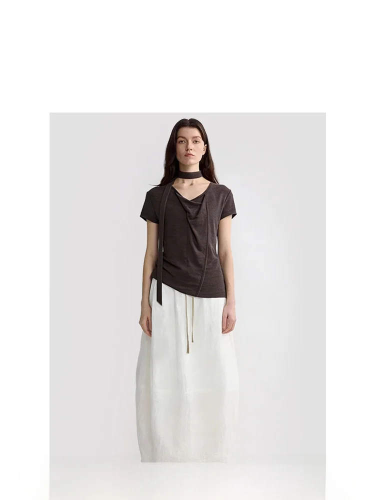 XIMU STUDIOS Fashionable 100 Wool Short Sleeve T-Shirt Comfortable Loose Neck Swing Fine Texture Women's Casual Wear
XIMU STUDIOS Fashionable 100 Wool Short Sleeve T-Shirt Comfortable Loose Neck Swing Fine Texture Women's Casual Wear
