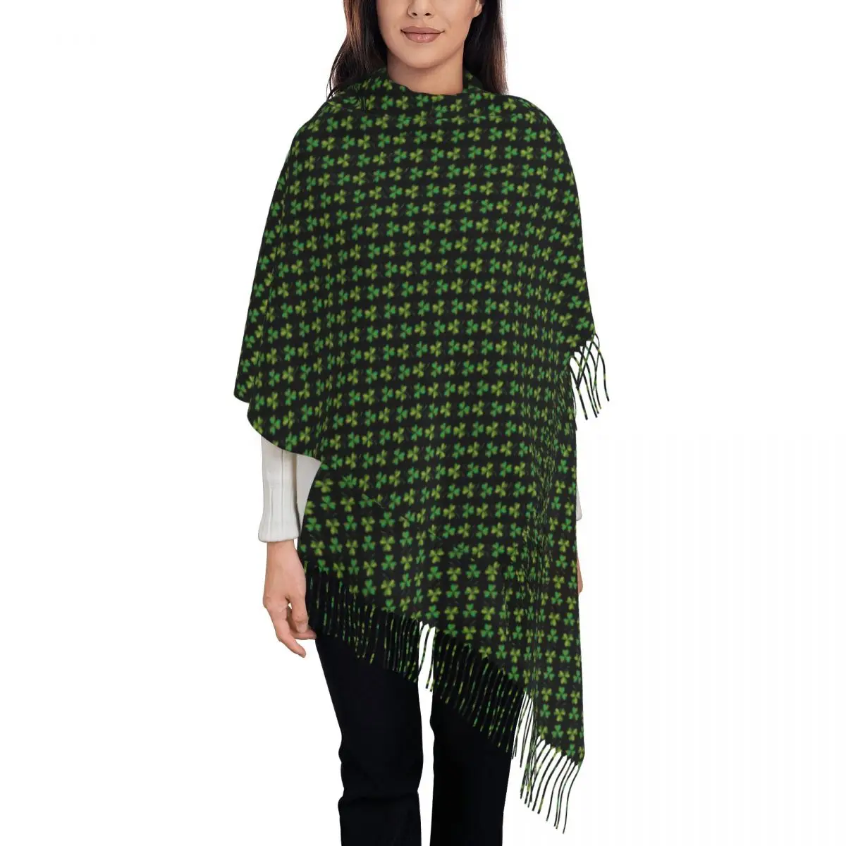 Unisex Scarf Warm Cute Shamrock Print Scarves Wraps Long Tassel St Patricks Day Fashion Shawls and Wrap Winter Bufanda Mujer
Unisex Scarf Warm Cute Shamrock Print Scarves Wraps Long Tassel St Patricks Day Fashion Shawls and Wrap Winter Bufanda Mujer