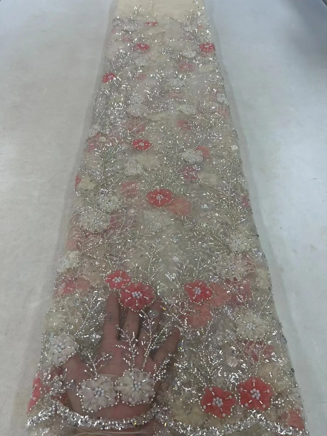 Nigerian Luxury Beaded Net Lace Fabric 2023 Africa High Quality Handmade Tulle Sequins Lace Fabric For Women Wedding Party Dress
Nigerian Luxury Beaded Net Lace Fabric 2023 Africa High Quality Handmade Tulle Sequins Lace Fabric For Women Wedding Party Dress