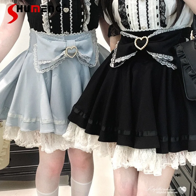 Women's Clothing Lace Heart Button Lace Skirt Big Bow Puffy Skirts Japanese Lolita Style Slim Fit Sweet Pink Short Mini Skirts
Women's Clothing Lace Heart Button Lace Skirt Big Bow Puffy Skirts Japanese Lolita Style Slim Fit Sweet Pink Short Mini Skirts