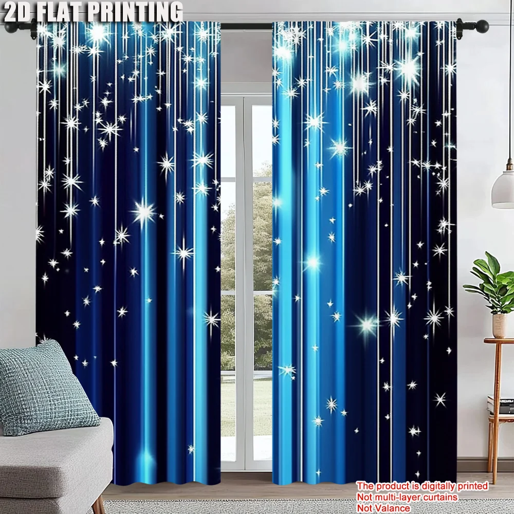 2Pcs Starry Night Sky Window Curtain Rod Pocket Polyester Drapes Blue Window Treatment For Bedroom Living Room Office
2Pcs Starry Night Sky Window Curtain Rod Pocket Polyester Drapes Blue Window Treatment For Bedroom Living Room Office