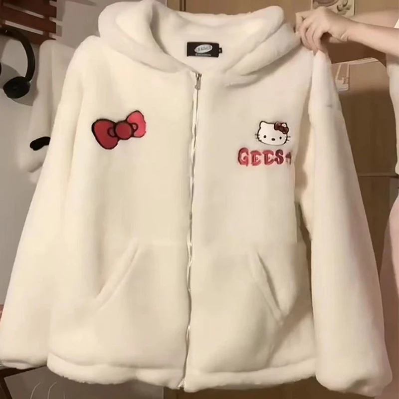 Cute Hello Kitty Hoodie Sanrio Kawaii Anime Long Sleeve Coat Women Autumn Winter Sweet Cute Cartoon Clothes Gift for Kids
Cute Hello Kitty Hoodie Sanrio Kawaii Anime Long Sleeve Coat Women Autumn Winter Sweet Cute Cartoon Clothes Gift for Kids