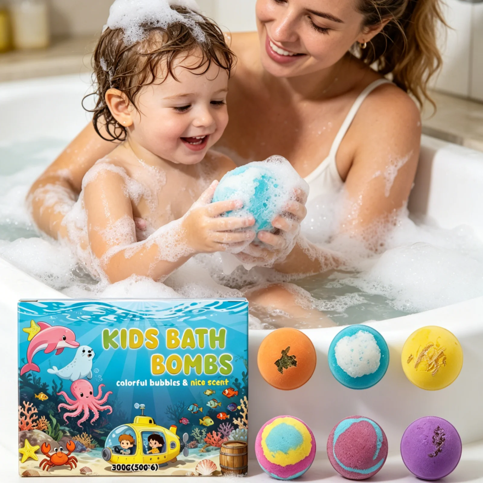 Kids Bath Bombs Gentle Moisturizing Silky Soft Brightens Skin Tone Creates Enjoyable Bathing Experience Bath Bombs Gift Set 6PCS
Kids Bath Bombs Gentle Moisturizing Silky Soft Brightens Skin Tone Creates Enjoyable Bathing Experience Bath Bombs Gift Set 6PCS