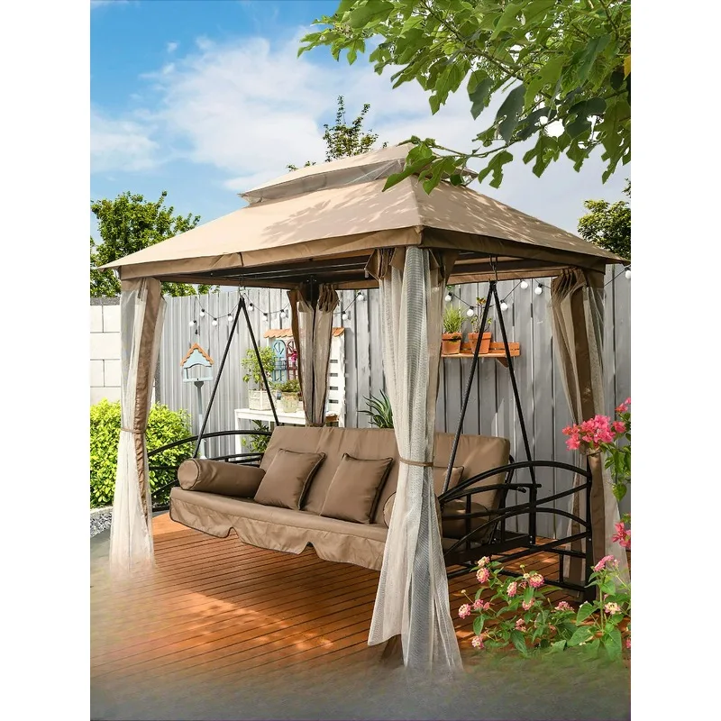 Outdoor swing bed rocking chair can sit and lie down dual-purpose swing chair courtyard garden wrought iron leisure hammock bed
Outdoor swing bed rocking chair can sit and lie down dual-purpose swing chair courtyard garden wrought iron leisure hammock bed