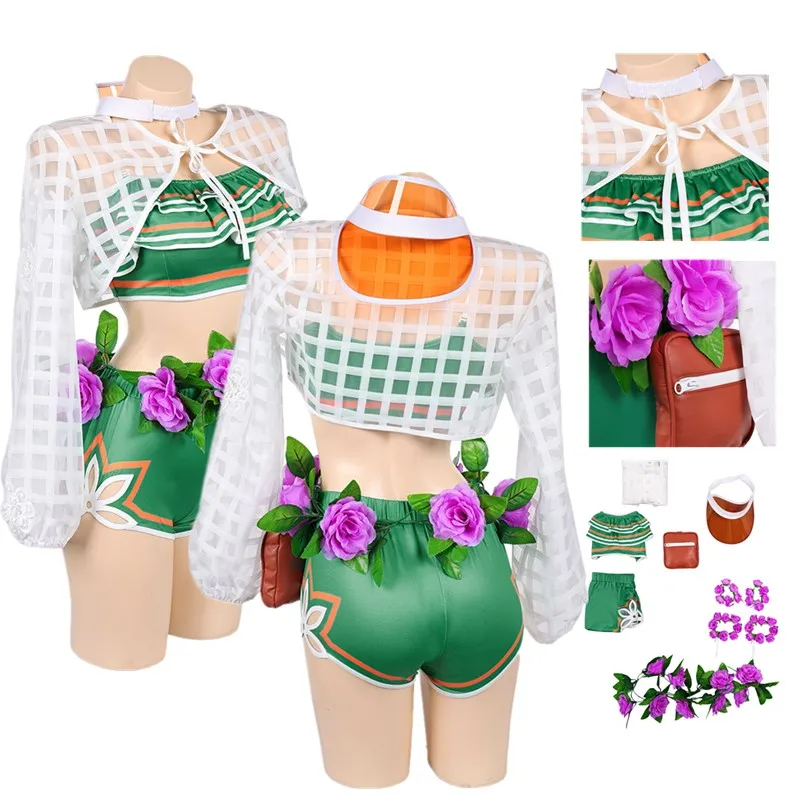 Squirrel Bikini Girl Beach Doreen Cosplay Green Swimsuit Costume Adult Shorts Cloak Waist Bag Hat Halloween Carnival Party Suit
Squirrel Bikini Girl Beach Doreen Cosplay Green Swimsuit Costume Adult Shorts Cloak Waist Bag Hat Halloween Carnival Party Suit