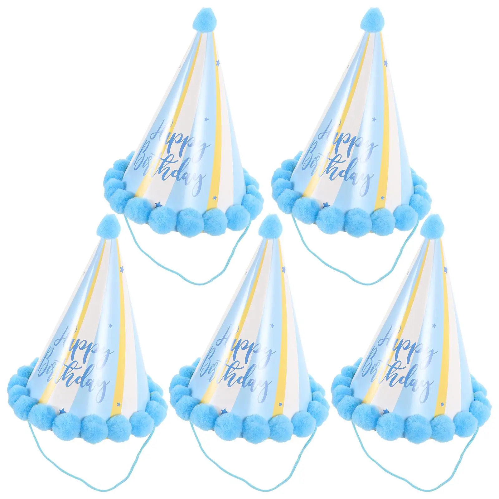 5 Pcs Birthday Party Paper Hat Five Adults Crowns Hats for Kids Pompon Hairball Child
5 Pcs Birthday Party Paper Hat Five Adults Crowns Hats for Kids Pompon Hairball Child