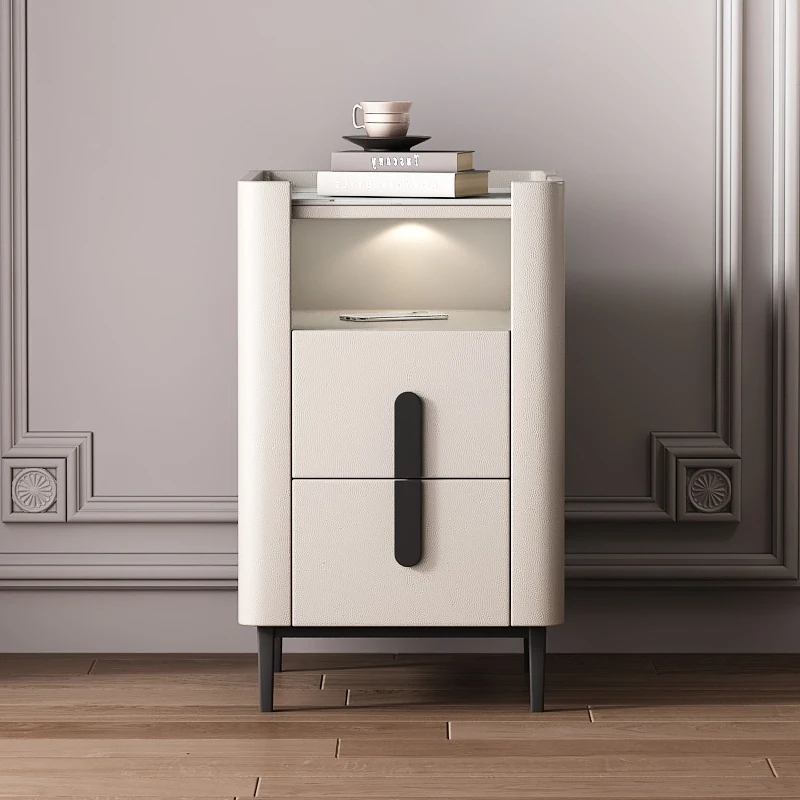 Light Luxury Solid Wood Bedside Cabinet Modern Simple Storage Cabinet Intelligent Leather Bedside Cabinet Nightstand
Light Luxury Solid Wood Bedside Cabinet Modern Simple Storage Cabinet Intelligent Leather Bedside Cabinet Nightstand