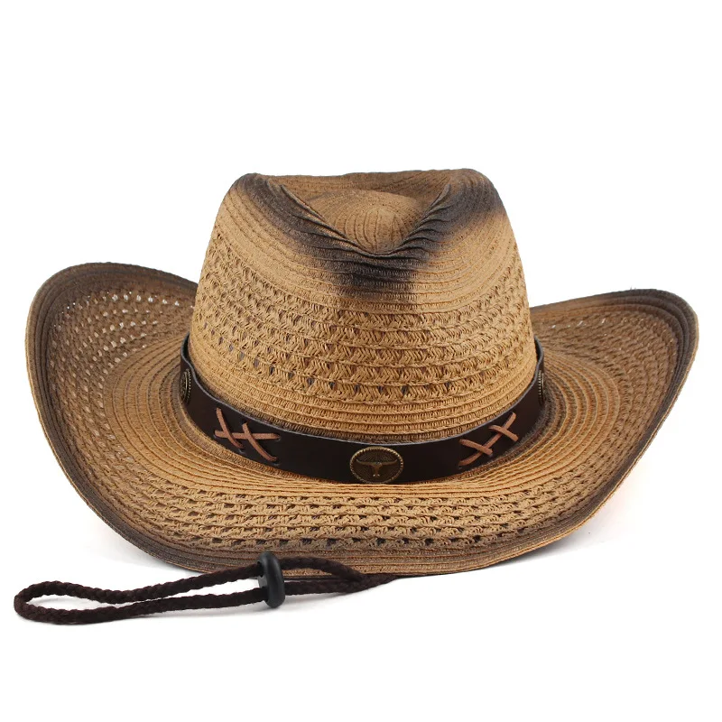 Retro Ethnic Style Western Cowboy Straw Hat, European And American Jazz Hat, Outdoor Travel Casual Hat, Curved Brim Hat
Retro Ethnic Style Western Cowboy Straw Hat, European And American Jazz Hat, Outdoor Travel Casual Hat, Curved Brim Hat
