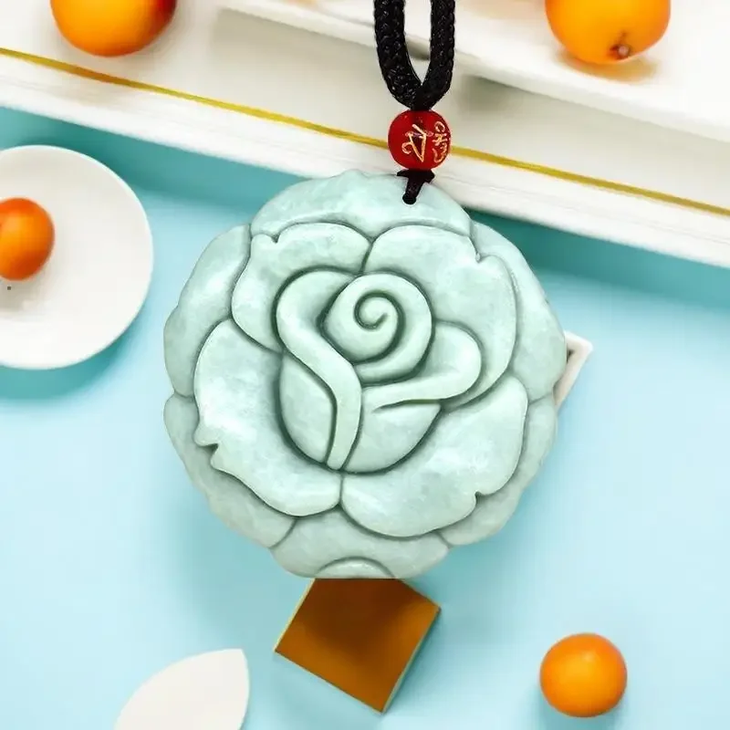 Jade Rose Pendant Gemstone Designer Natural Jewelry Man Gifts for Women Luxury Amulet Gift Flower Necklace Green Chinese
Jade Rose Pendant Gemstone Designer Natural Jewelry Man Gifts for Women Luxury Amulet Gift Flower Necklace Green Chinese