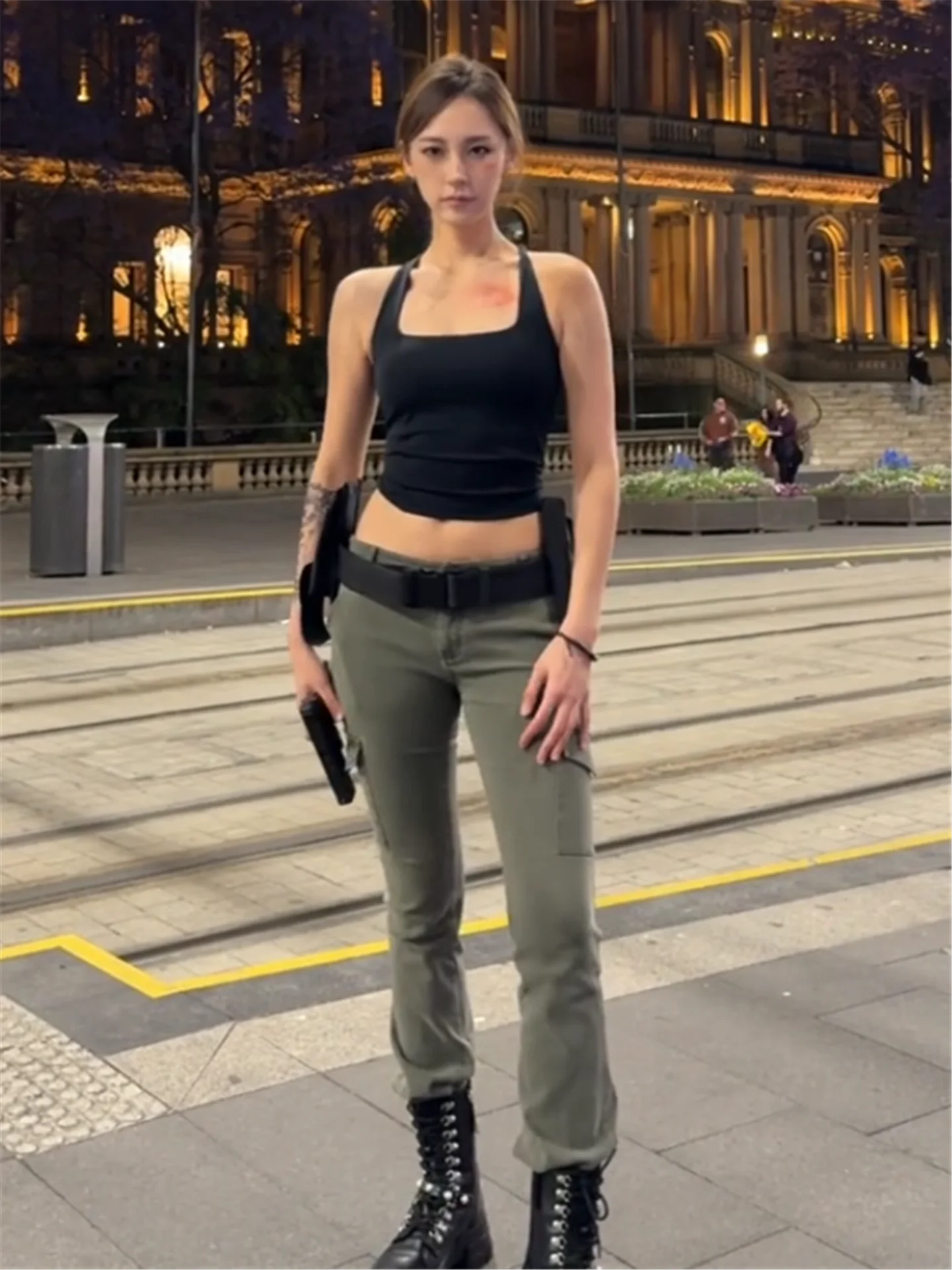 Slim Fit Low Waist Workwear Jeans Women's Spring Long Tall Extended Bell Bottoms American Street Military Green Denim Pants
Slim Fit Low Waist Workwear Jeans Women's Spring Long Tall Extended Bell Bottoms American Street Military Green Denim Pants