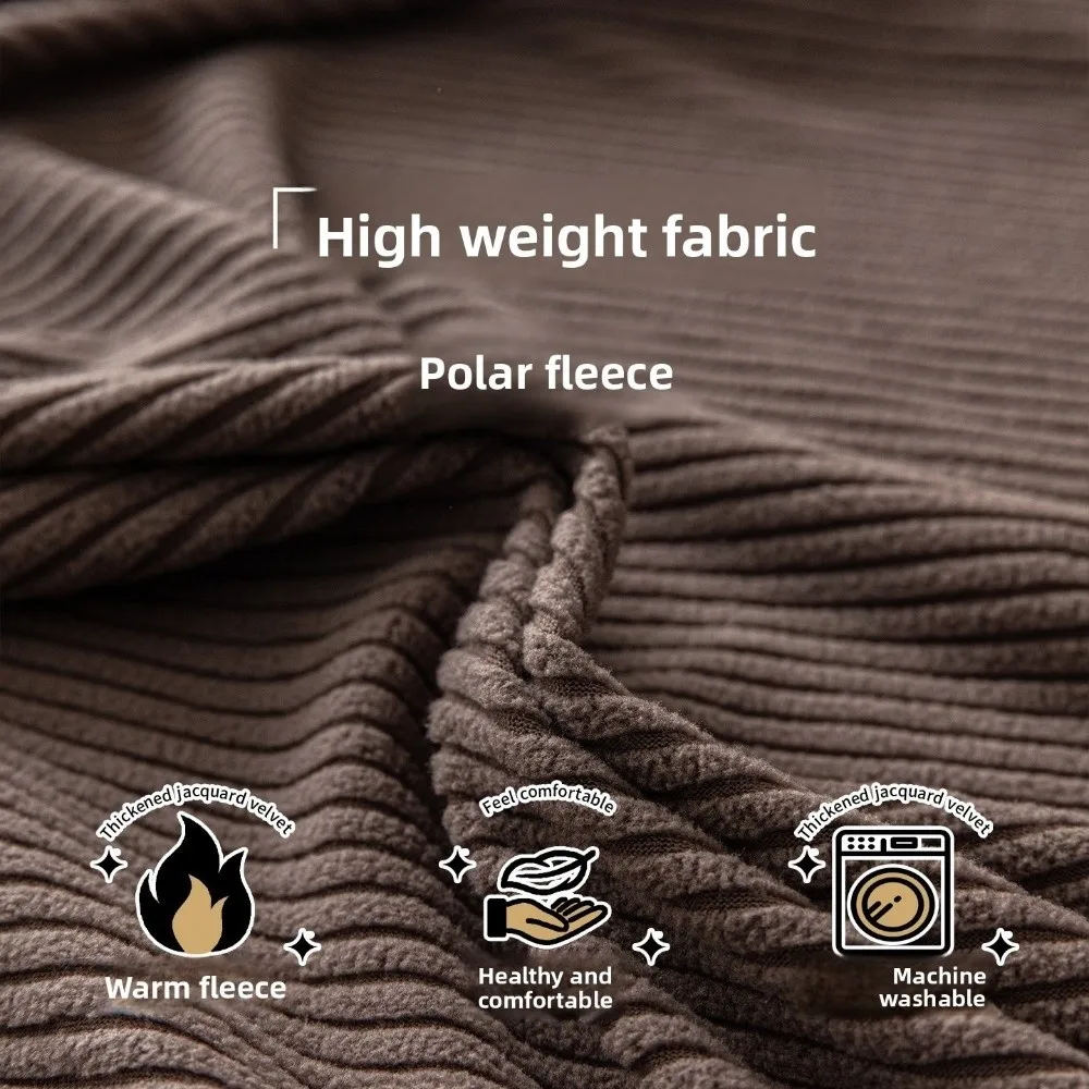 Чехол для дивана из поларфлиса с тонкими полосками, высокоэластичный, защитный чехол для кресла, универсальный, на 2/3 места, для углового дивана, для домашнего использования
Чехол для дивана из поларфлиса с тонкими полосками, высокоэластичный, защитный чехол для кресла, универсальный, на 2/3 места, для углового дивана, для домашнего использования