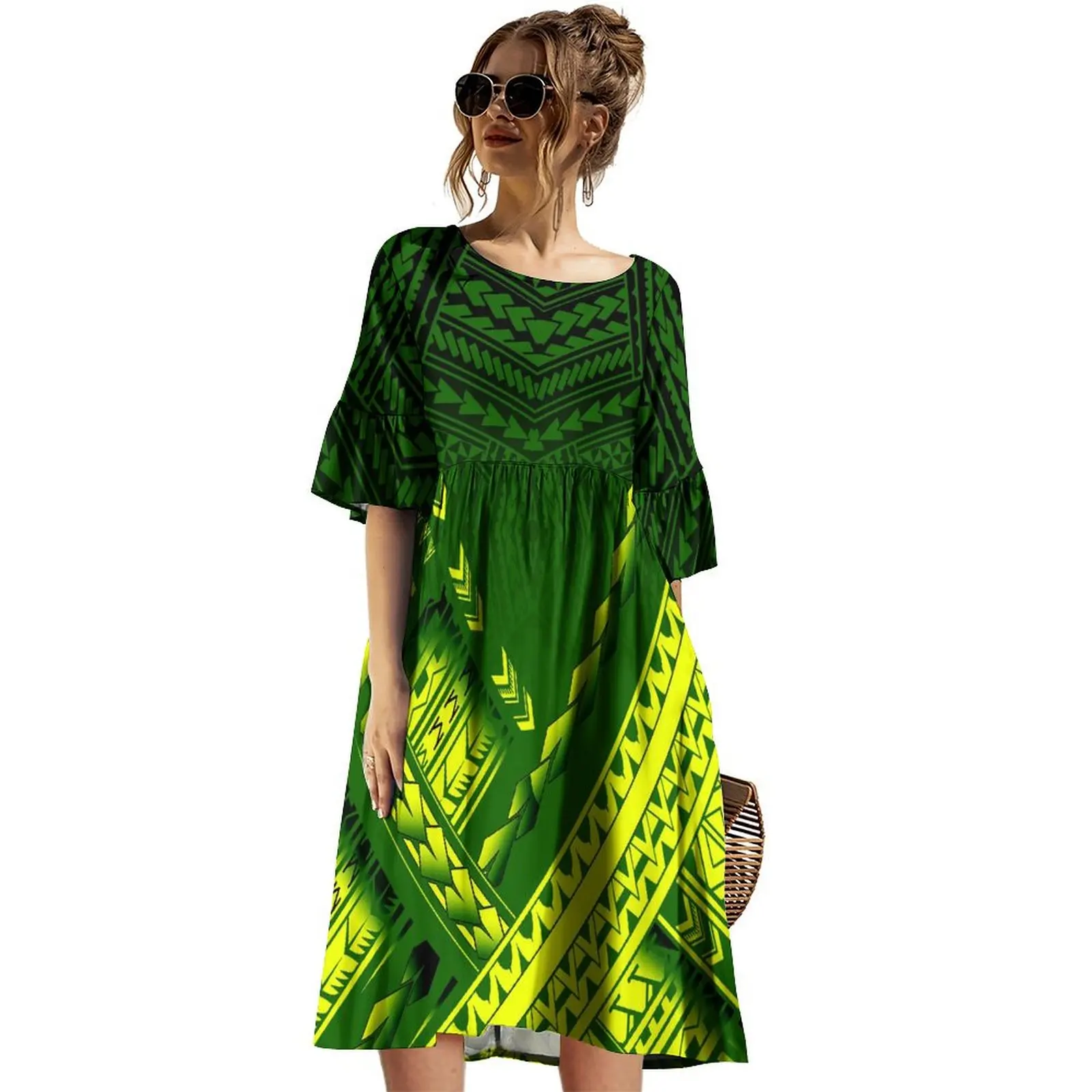 Loose Dress Summer Flared Sleeve Maxi Dress Knee Length Polynesian Vintage Art Women's Dress 2024 Quality Fabric
Loose Dress Summer Flared Sleeve Maxi Dress Knee Length Polynesian Vintage Art Women's Dress 2024 Quality Fabric