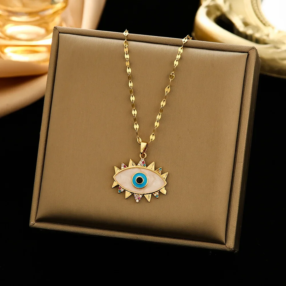 Best-selling titanium steel necklace, women's devil's eye pendant, niche style, light luxury, multi-functional collarbone chain
Best-selling titanium steel necklace, women's devil's eye pendant, niche style, light luxury, multi-functional collarbone chain