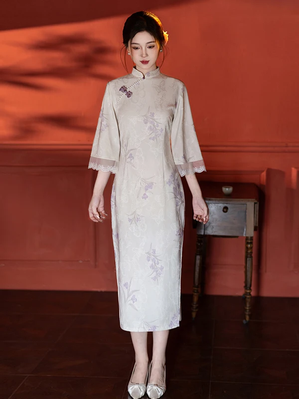 Ele Vintage Sle Chinese Qipao Dr Svel Breathable Silk Long Skirt for Women in Their 30s And above Summer Wear
Ele Vintage Sle Chinese Qipao Dr Svel Breathable Silk Long Skirt for Women in Their 30s And above Summer Wear
