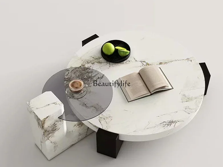NN Italian minimalist marble coffee table living room light luxury high-end coffee table
NN Italian minimalist marble coffee table living room light luxury high-end coffee table