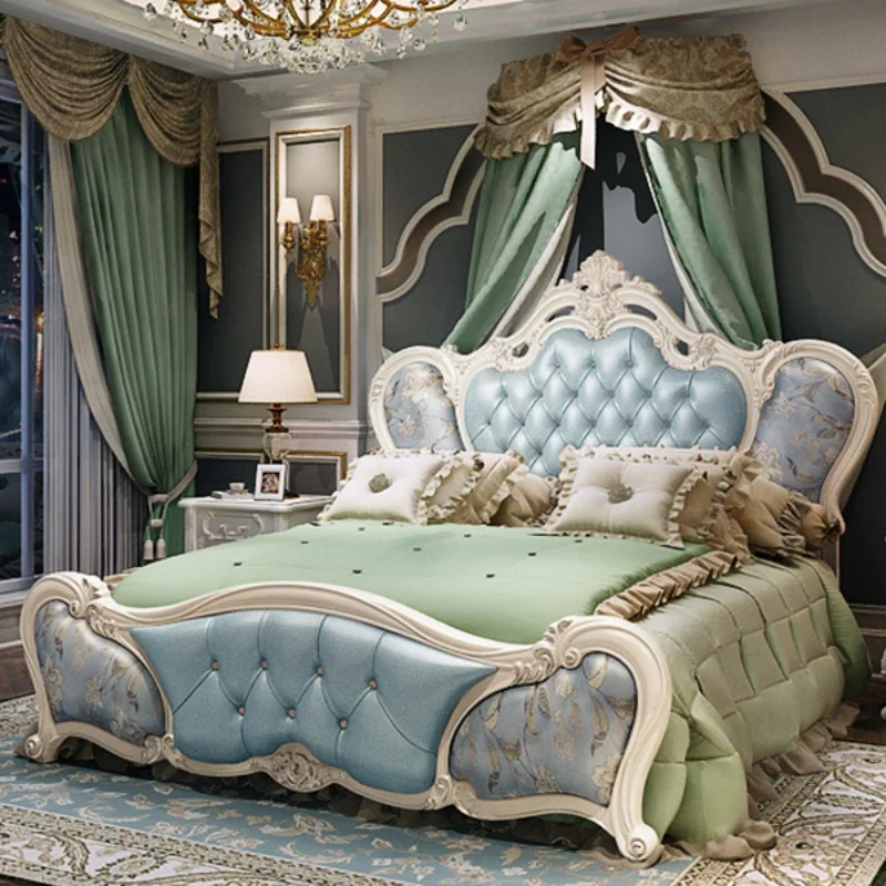 European Princess Bed Modern Minimalist Luxury Bedroom Square Fashion Bed Wedding Design Aesthetics Muebles Unique Furniture
European Princess Bed Modern Minimalist Luxury Bedroom Square Fashion Bed Wedding Design Aesthetics Muebles Unique Furniture