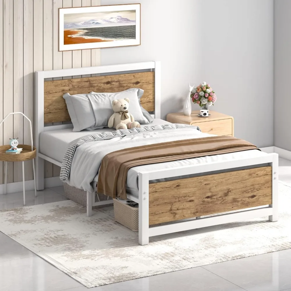 Twin Bed Frames Metal Twin Bed Frame with Headboard and Wooden Steel Slat Support Heavy Duty Metal Platform
Twin Bed Frames Metal Twin Bed Frame with Headboard and Wooden Steel Slat Support Heavy Duty Metal Platform