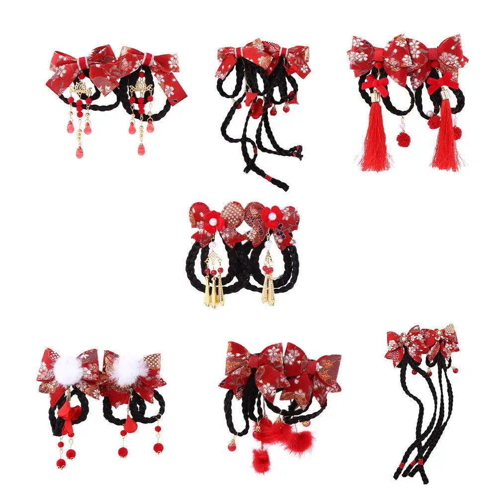 Girls Retro Tang Suit Female Cloth Tassel New Year Festive Side Clip Wig Braid Hairpin Bow Hairpin Hair Accessories
Girls Retro Tang Suit Female Cloth Tassel New Year Festive Side Clip Wig Braid Hairpin Bow Hairpin Hair Accessories