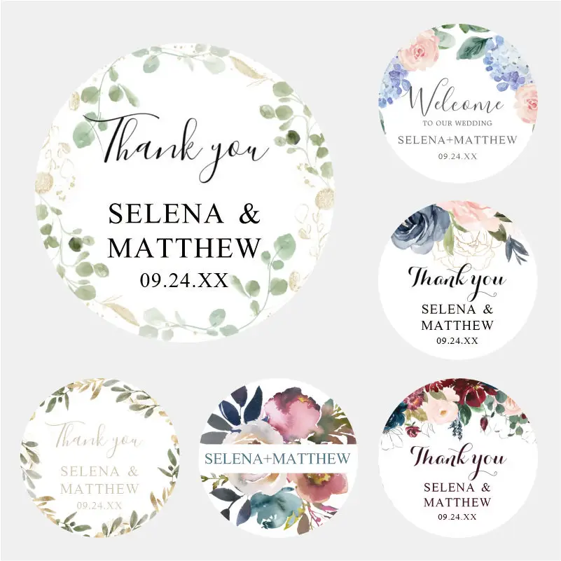 Personalized Round Circle Label Stickers Custom Name Date Thank You Stickers for Bridal Shower Party Favors
Personalized Round Circle Label Stickers Custom Name Date Thank You Stickers for Bridal Shower Party Favors