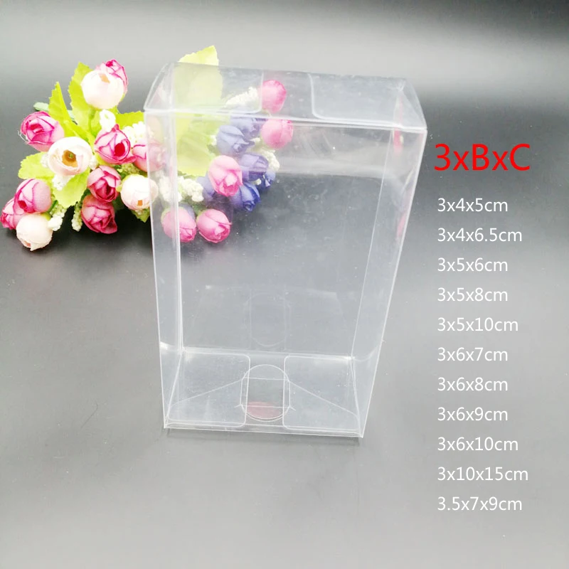 50pcs 3xBxC Rectangle Transparent Gift Box Clear PVC Plastic Box Candy Packaging Wedding Christmas Gift Boxes for Storage Boxes
50pcs 3xBxC Rectangle Transparent Gift Box Clear PVC Plastic Box Candy Packaging Wedding Christmas Gift Boxes for Storage Boxes