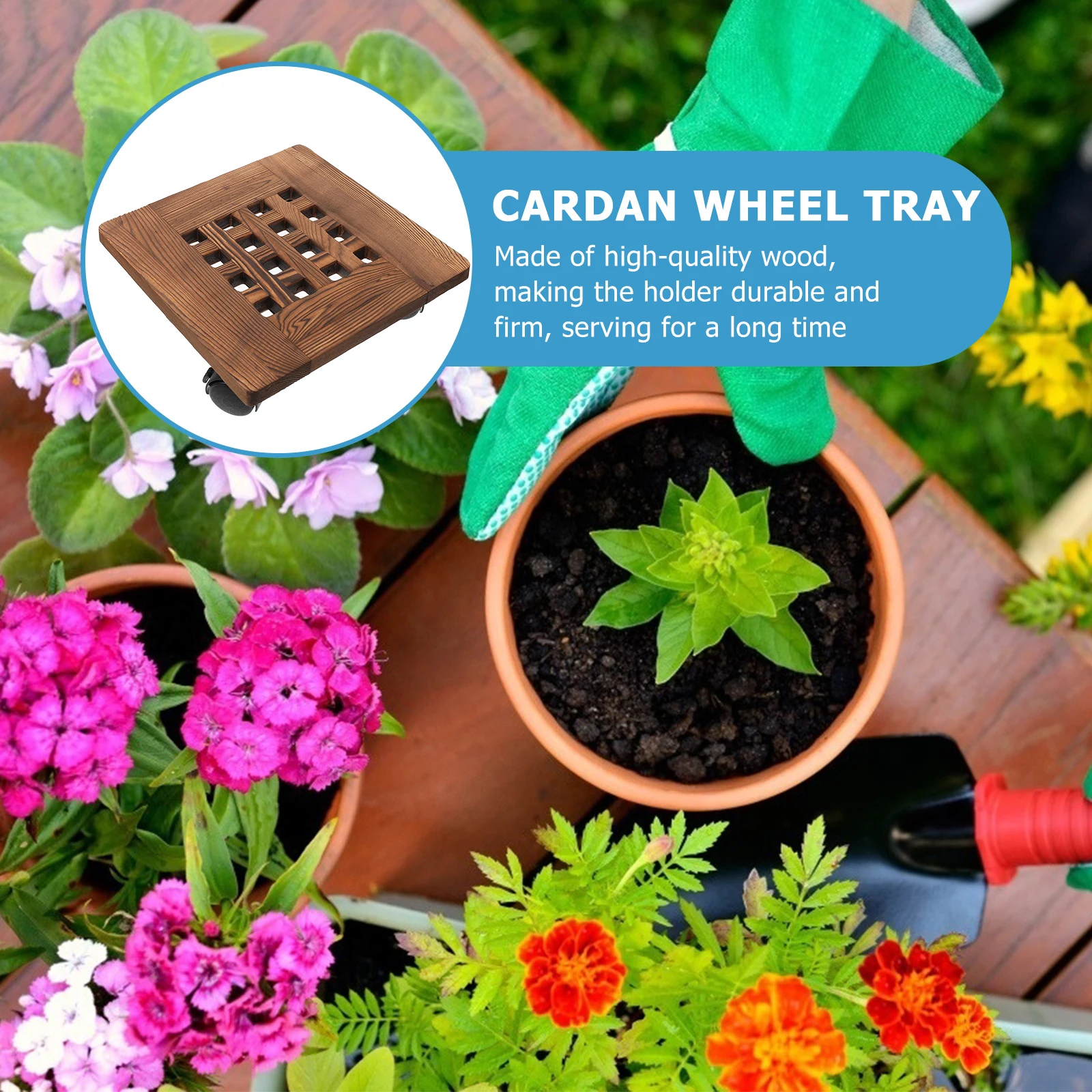 Movable Flowerpot Tray Thickened Material Strong Durable Plant Pot with Wheels for Plastic Planter Storage
Movable Flowerpot Tray Thickened Material Strong Durable Plant Pot with Wheels for Plastic Planter Storage