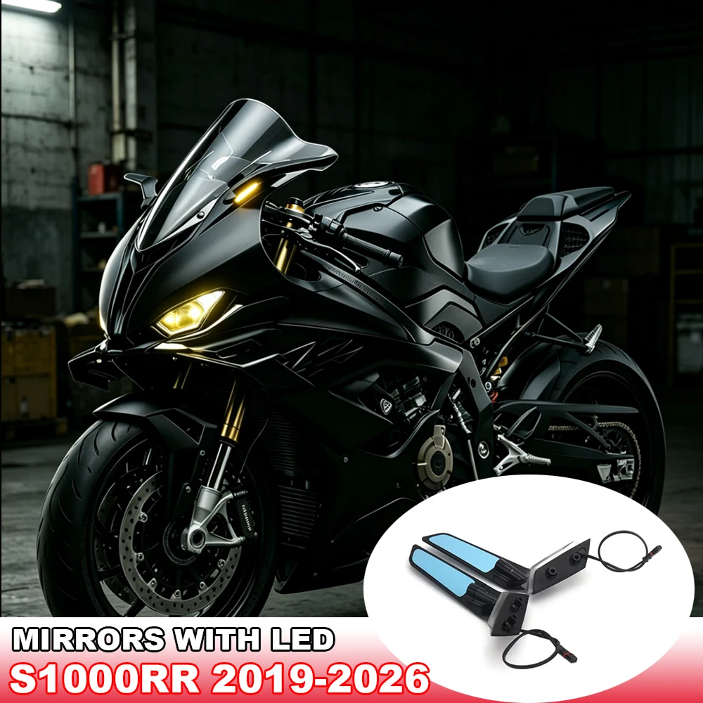 NEW For BMW S1000 RR S 1000 RR 2019-2026 Motorcycle Rearview Side Mirrors Wind Wing Adjustable Rotating with LED Light
NEW For BMW S1000 RR S 1000 RR 2019-2026 Motorcycle Rearview Side Mirrors Wind Wing Adjustable Rotating with LED Light