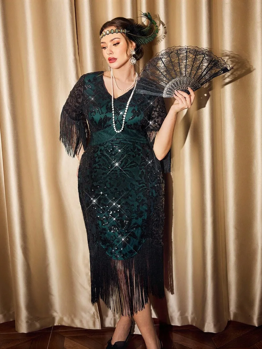 Elegant Vintage Sequin Tassel Flapper Dress For Women Party Cocktail Gatsby Style
Elegant Vintage Sequin Tassel Flapper Dress For Women Party Cocktail Gatsby Style