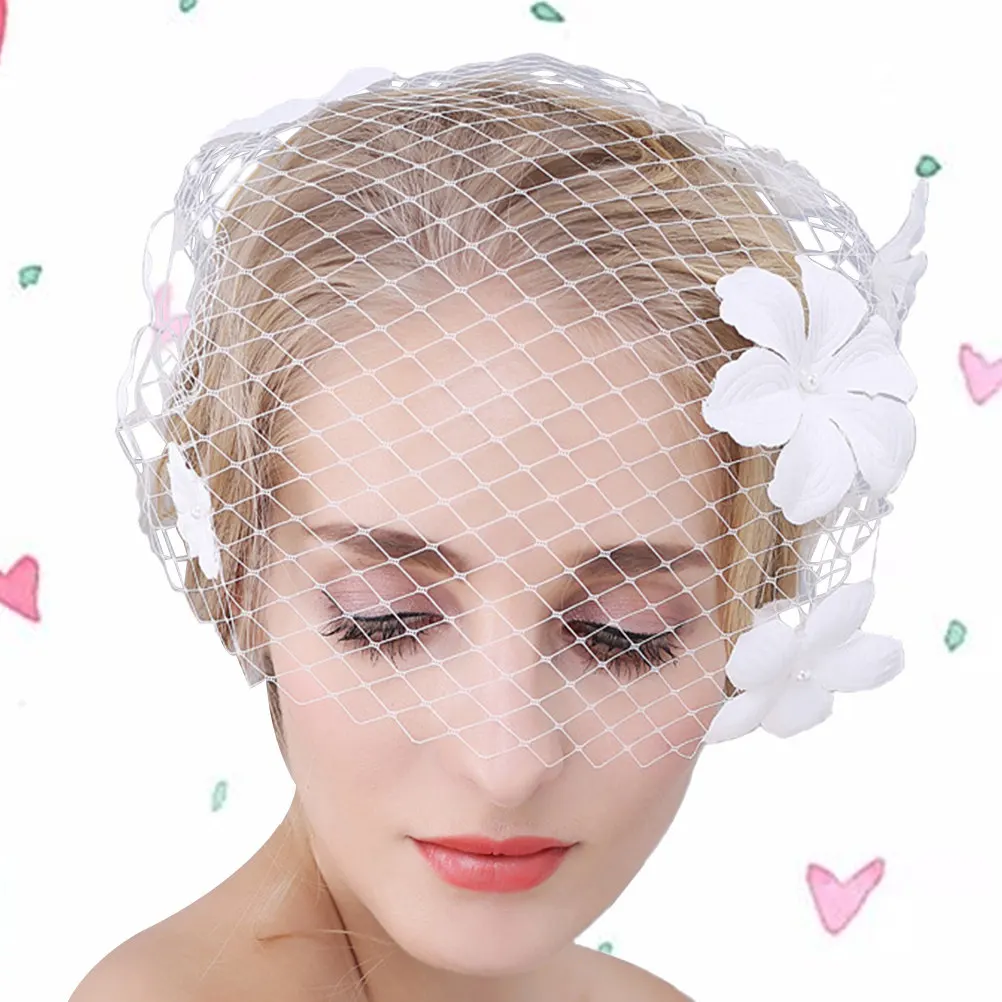 Short Veil with White Flower Handmade Cloth Bridal Covered Face Mesh Gauze for Wedding Party Festival Cocktail Photography
Short Veil with White Flower Handmade Cloth Bridal Covered Face Mesh Gauze for Wedding Party Festival Cocktail Photography
