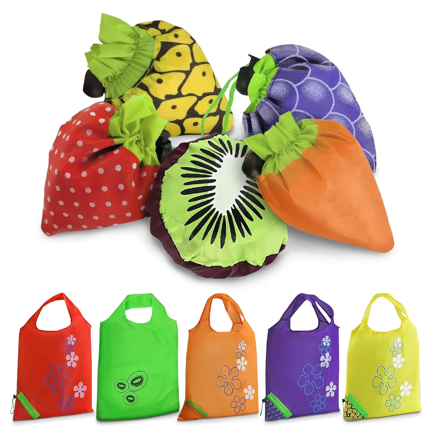 5-Pack Fruit Mini Tote Bags – Reusable, Foldable, 15x15 inch, Washable & Durable for Shopping
5-Pack Fruit Mini Tote Bags – Reusable, Foldable, 15x15 inch, Washable & Durable for Shopping