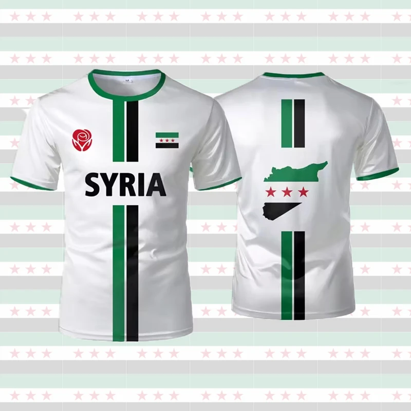 Free Syria Football T-shirt For Men Women Clothing 3D Print Short Sleeve O Neck T Shirts Street Syrian Flag Fashion Casual Tee
Free Syria Football T-shirt For Men Women Clothing 3D Print Short Sleeve O Neck T Shirts Street Syrian Flag Fashion Casual Tee