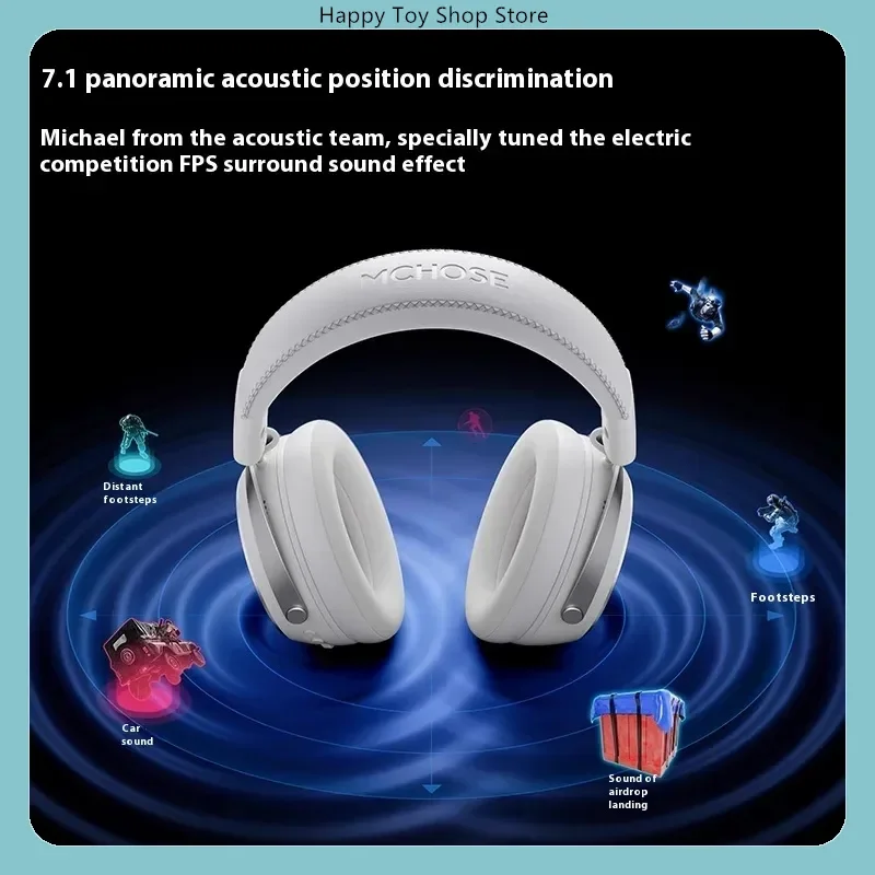 Mchose X9 Wireless Headset 2025 3-Mode Surround Sound Effect with Mic Custom Accessories for E-Sports Earphones FPS Gaming
Mchose X9 Wireless Headset 2025 3-Mode Surround Sound Effect with Mic Custom Accessories for E-Sports Earphones FPS Gaming