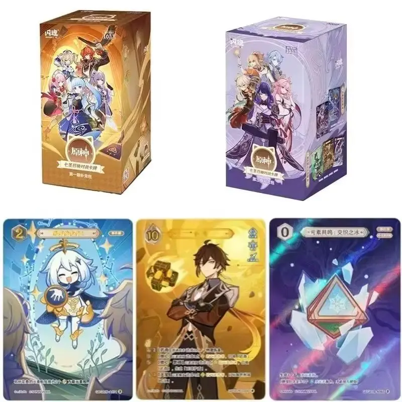 Original Genshin Impact Card Genius Invokation TCG Battle Card Hu Tao Raiden Shogun Anime Character Collection Card Kid Toy Gift
Original Genshin Impact Card Genius Invokation TCG Battle Card Hu Tao Raiden Shogun Anime Character Collection Card Kid Toy Gift