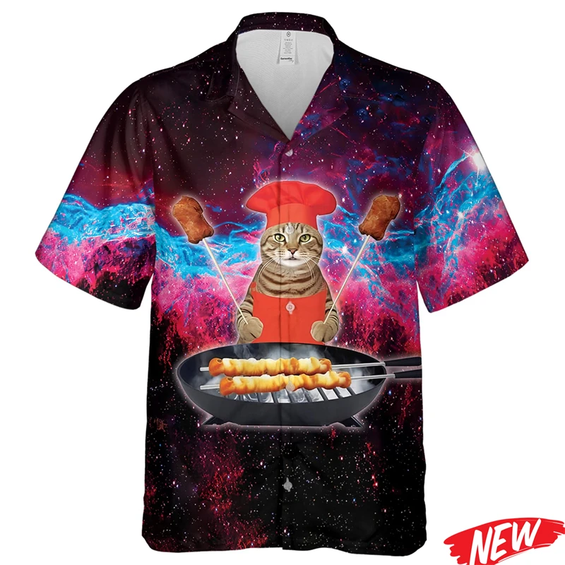 Funny Cat Pattern Hawaiian Shirt Men Summer Beach Holiday Shirts 3d Printing Animal Aloha Shirt Tops Street Lapel Short Sleeve
Funny Cat Pattern Hawaiian Shirt Men Summer Beach Holiday Shirts 3d Printing Animal Aloha Shirt Tops Street Lapel Short Sleeve