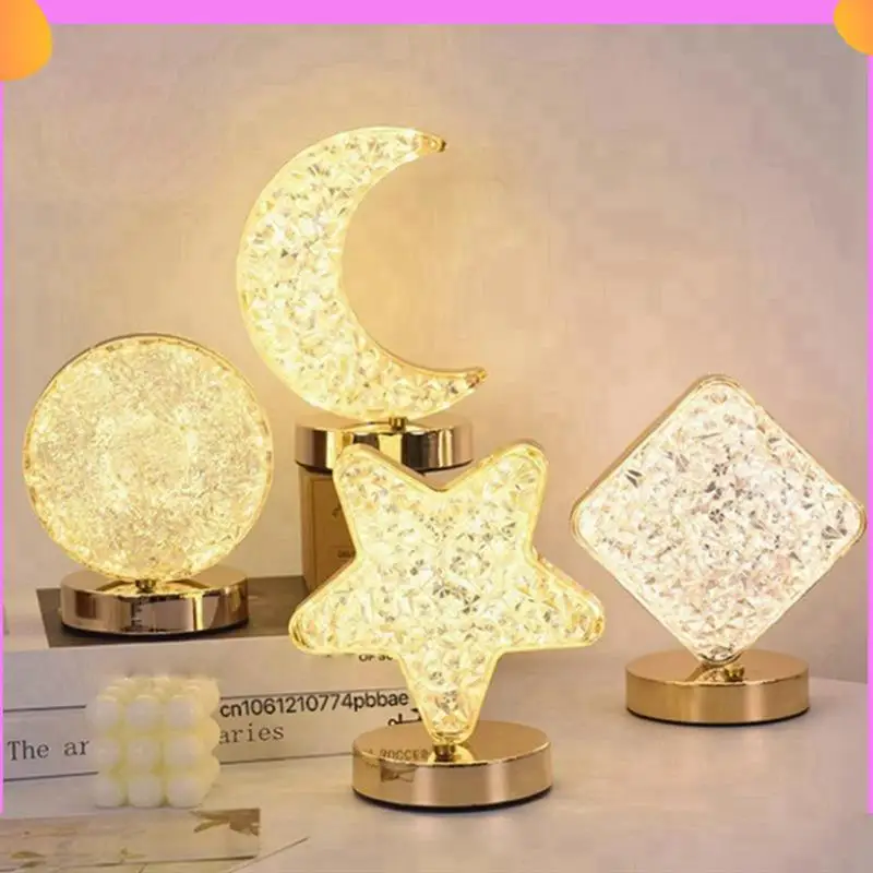 A23P LED Crystal Light, Moon Shaped Three Color Desk Light, Touch Dimming, Bedside Light, Romantic Diamond USB Durable Easy To U
A23P LED Crystal Light, Moon Shaped Three Color Desk Light, Touch Dimming, Bedside Light, Romantic Diamond USB Durable Easy To U