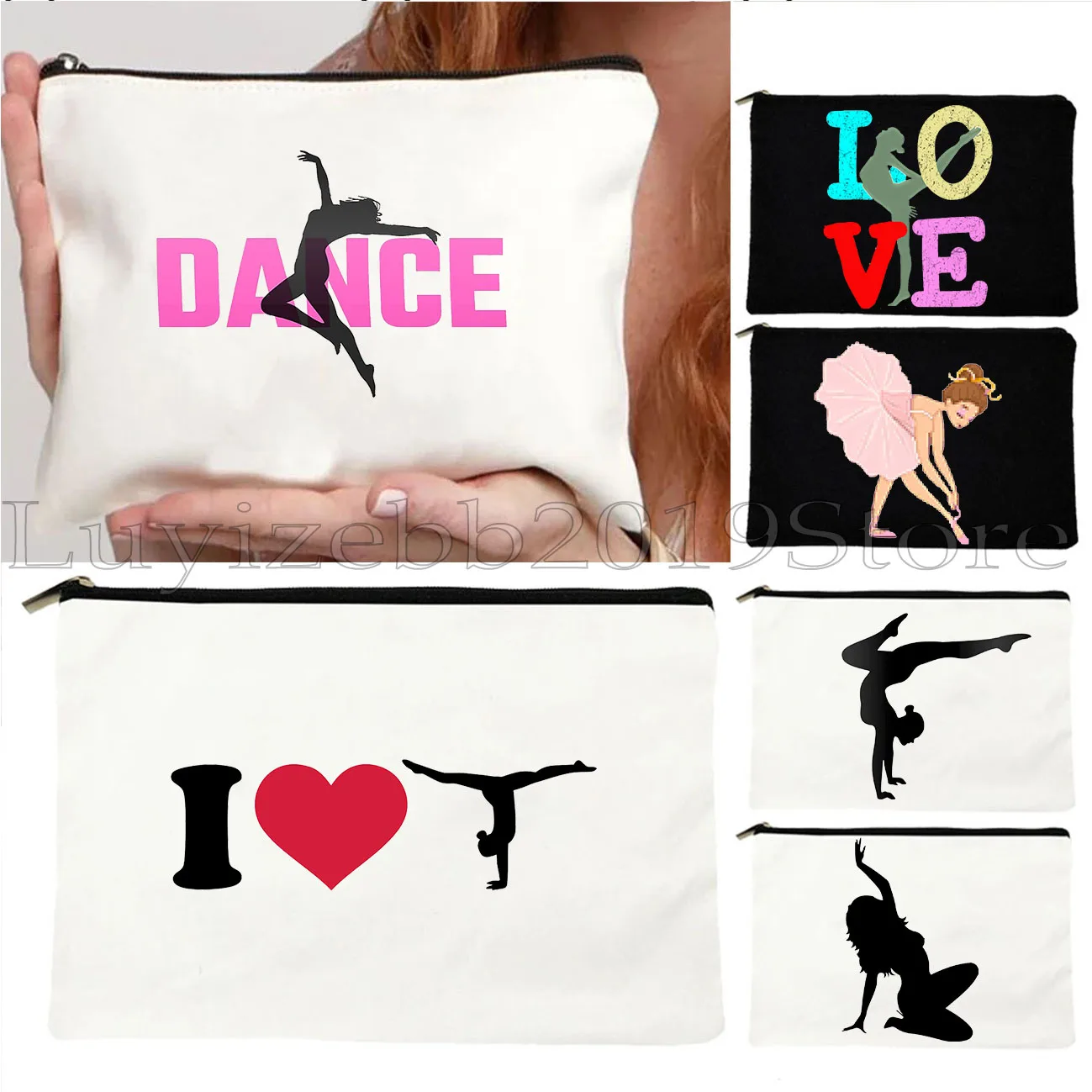Ballerina Girl Silhouette Hearts Love Dance Ballet Dancer Gymnastics Canvas Cosmetic Makeup Toilet Bag Pencil Case Zipper Pouch
Ballerina Girl Silhouette Hearts Love Dance Ballet Dancer Gymnastics Canvas Cosmetic Makeup Toilet Bag Pencil Case Zipper Pouch