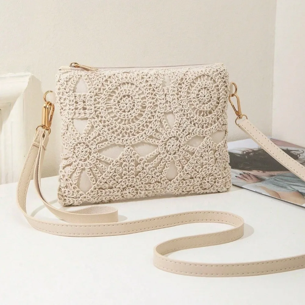 New Bohemian Style Hollow Woven Bag PU Leather Zipper Clousure Crossbody Bag Rectangular Shoulder Bag Vacation Outfits
New Bohemian Style Hollow Woven Bag PU Leather Zipper Clousure Crossbody Bag Rectangular Shoulder Bag Vacation Outfits