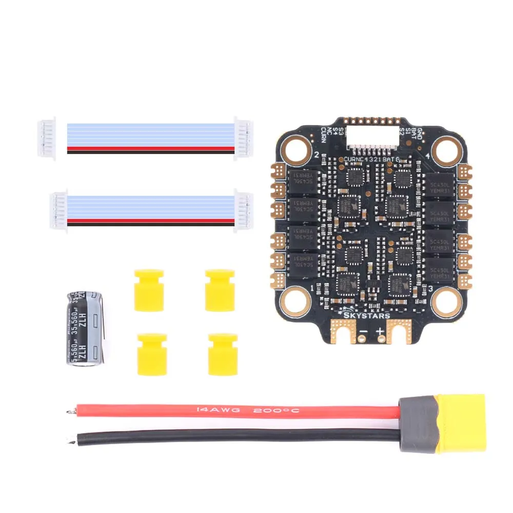SKYSTARS KO55 55A 4in1 ESC BLHeli_S 3-6S DShot600 Current Sensor 30.5x30.5mm Mount, FPV ESC For FPV Drones
SKYSTARS KO55 55A 4in1 ESC BLHeli_S 3-6S DShot600 Current Sensor 30.5x30.5mm Mount, FPV ESC For FPV Drones