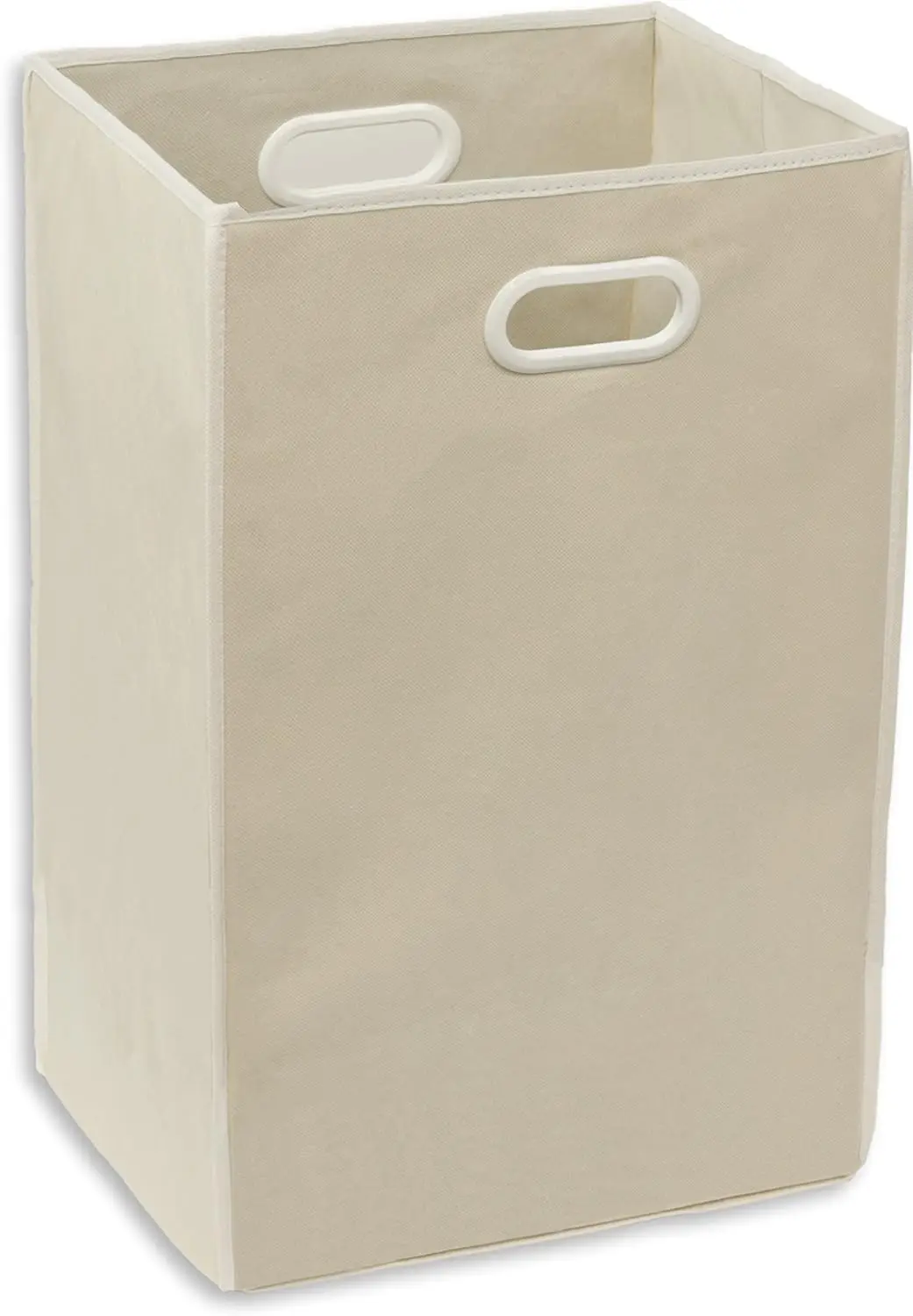 Foldable Closet Laundry Hamper Basket, Beige, Collapsible with Handles
Foldable Closet Laundry Hamper Basket, Beige, Collapsible with Handles