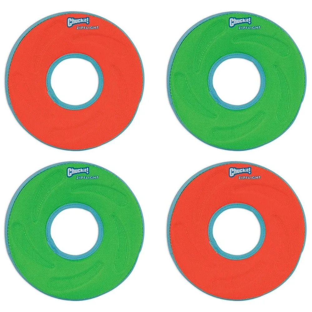 Chuckit Zipflight Amphibious Flying Ring - Assorted Small – 6 in. Diameter (4 Pack)
Chuckit Zipflight Amphibious Flying Ring - Assorted Small – 6 in. Diameter (4 Pack)