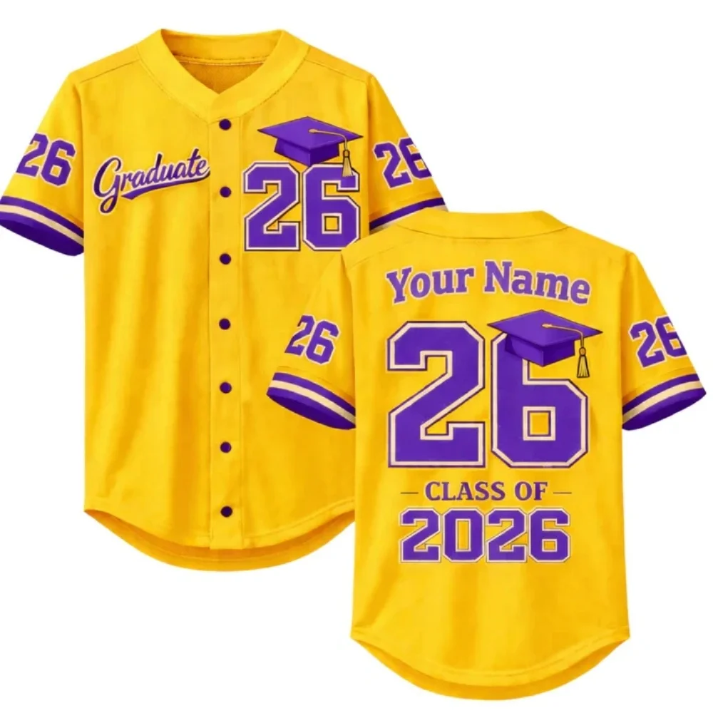 Custom Graduation Baseball Jersey - Add Your Name and Number 3D Printed Men For Women Shirt Casual Team Shirts
Custom Graduation Baseball Jersey - Add Your Name and Number 3D Printed Men For Women Shirt Casual Team Shirts