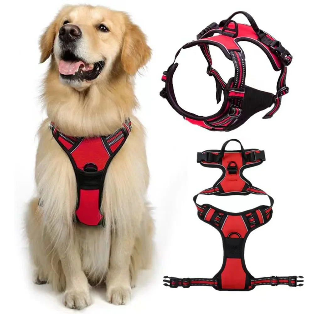 Reflective No Pull Dog Harness Vest Nylon Adjustable Dog Chest Strap Breathable Dog Leash Vest Large and Medium-sized Dog
Reflective No Pull Dog Harness Vest Nylon Adjustable Dog Chest Strap Breathable Dog Leash Vest Large and Medium-sized Dog