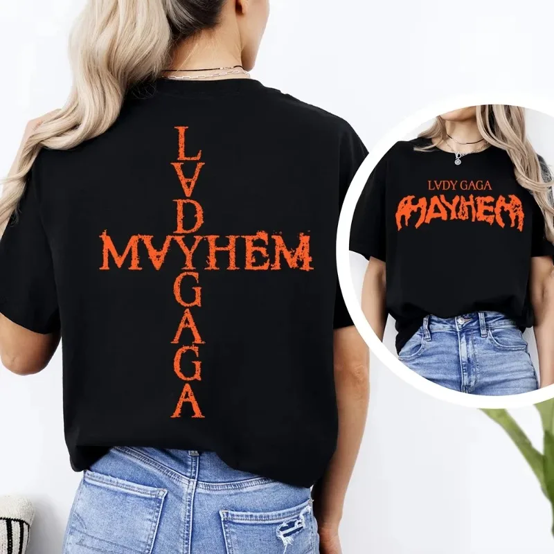 2025 Lady Gaga Mayhem Summer Fashion Women/Men Harajuku Letter Print Tshirt Unisex High Quality Vintage Sand Cotton Tee Shirt
2025 Lady Gaga Mayhem Summer Fashion Women/Men Harajuku Letter Print Tshirt Unisex High Quality Vintage Sand Cotton Tee Shirt