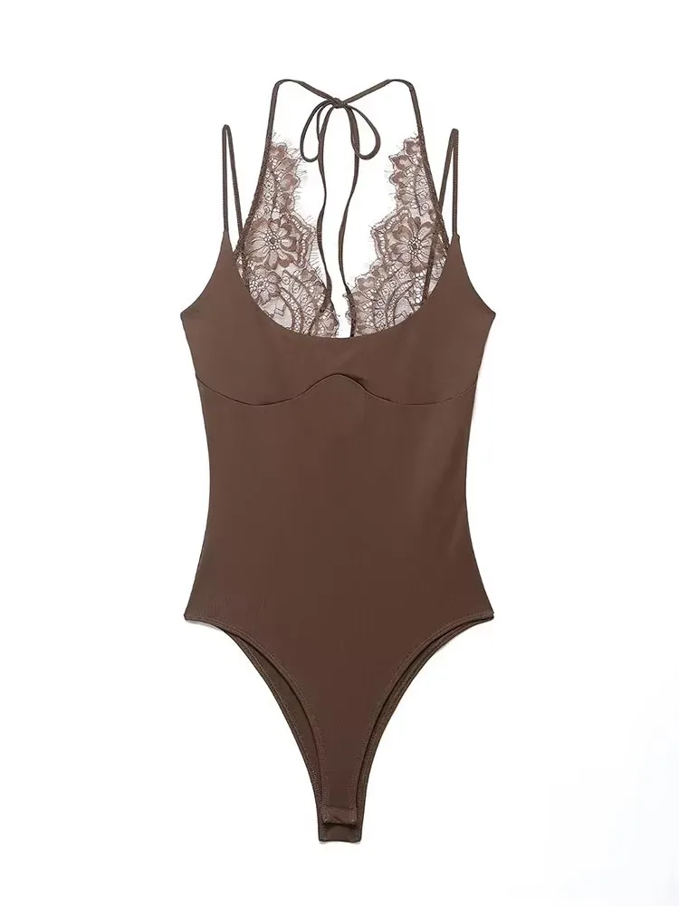 HH Elegant Womens Lace Bodysuit Halter Tie Spaghetti Strap for Date Party Casual Fashion Streetwear Playsuits Vacation Outings
HH Elegant Womens Lace Bodysuit Halter Tie Spaghetti Strap for Date Party Casual Fashion Streetwear Playsuits Vacation Outings